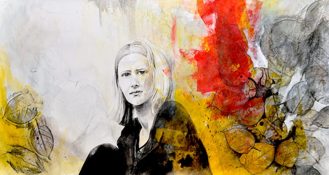 Bild von Künstlerin Ewa Mazur-Koj "Autumn"in Technik Mixed Media, aus der Serie November